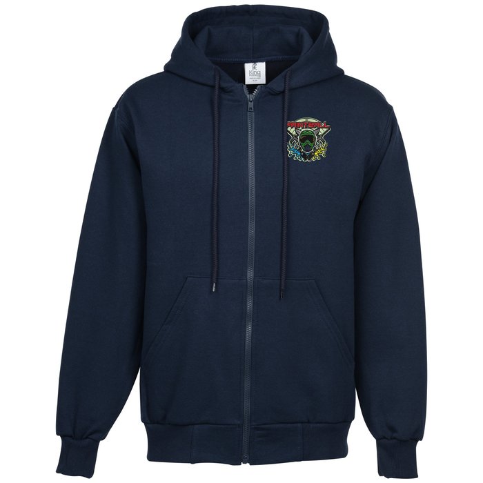 4imprint.ca: King Full-Zip Hooded Sweatshirt - Embroidered C143912-E