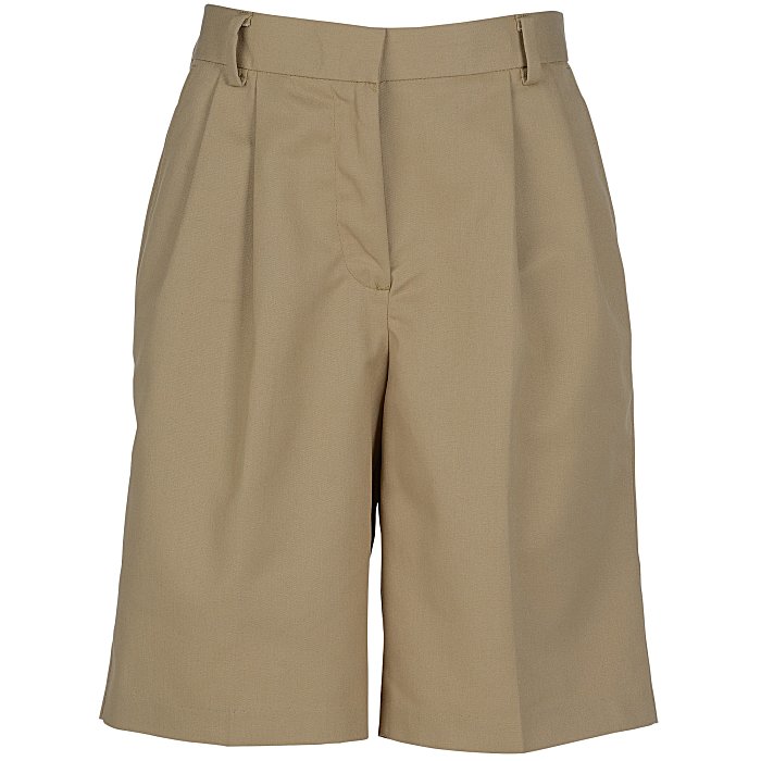 pleated front shorts