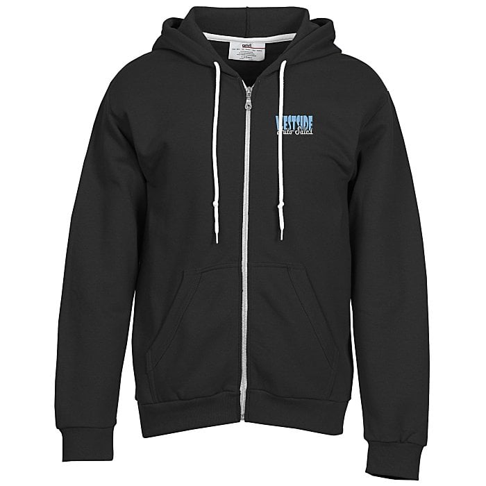 anvil zip hoodie