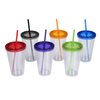 View Image 2 of 2 of Double Wall Tumbler with Straw - 16 oz.