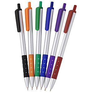 4imprint.ca: Grip Click Pen - Silver C114162-SIL