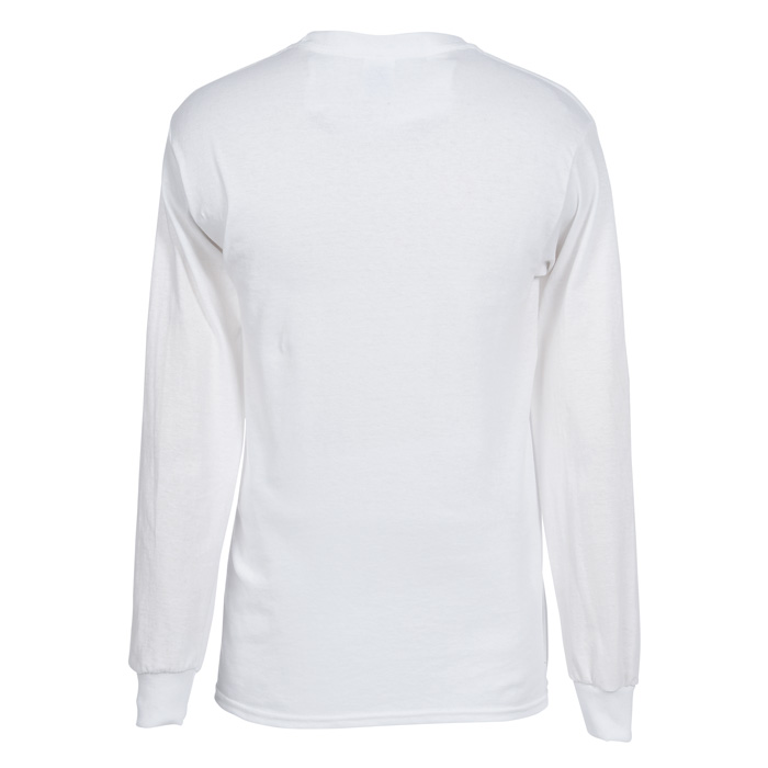 4imprint.ca: Gildan Heavy Cotton LS T-Shirt - Men's - Screen - White ...