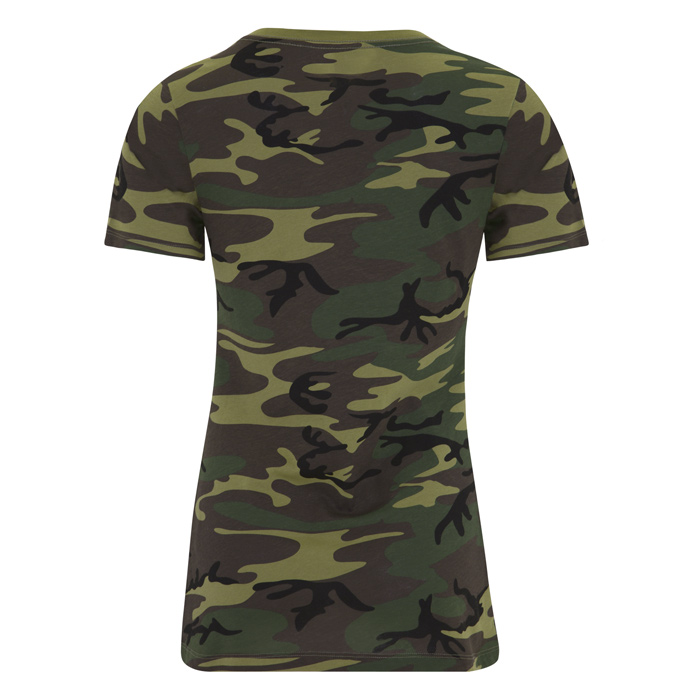 4imprint.ca Euro Spun Cotton VNeck TShirt Ladies' Camo