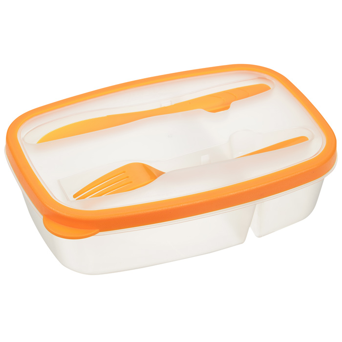 4imprint.ca Food Container with Knife and Fork C133513