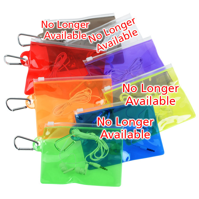 4imprint.ca: Carabiner Pouch with Ear Buds C134346