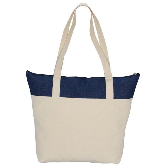 4imprint.ca: Jute and Cotton Zippered Tote C134427