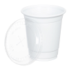 View Image 2 of 2 of Economy White Plastic Cup with Straw Slotted Lid - 12 oz.
