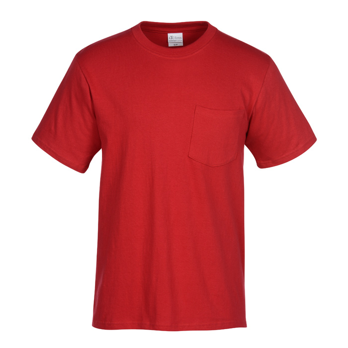 4imprint.ca: Everyday Cotton Pocket T-Shirt - Men's - Colours - Screen ...