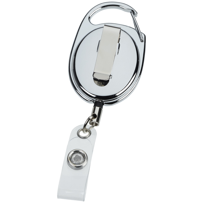 4imprint.ca: Metal Clip-On Retractable Badge Holder - Laser Engraved ...