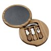 View Image 3 of 3 of Normandy Swivel Base Cheese and Wine Set