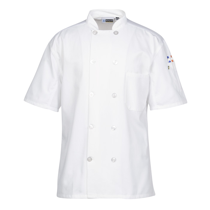 4imprint.ca: Ten Button Short Sleeve Chef Coat with Mesh Back