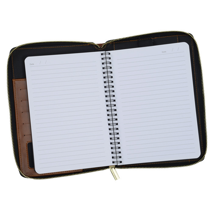 4imprint.ca Fabrizio RFID Zip Portfolio Notebook C146609