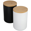 View Image 2 of 3 of Ceramic Container with Bamboo Lid - 24 oz.