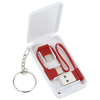 View Image 4 of 9 of Duo Charging Cable with Phone Stand Keychain - Closeout