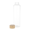 View Image 2 of 2 of Belle Glass Bttle with Bamboo Lid - 20 oz. - Clear