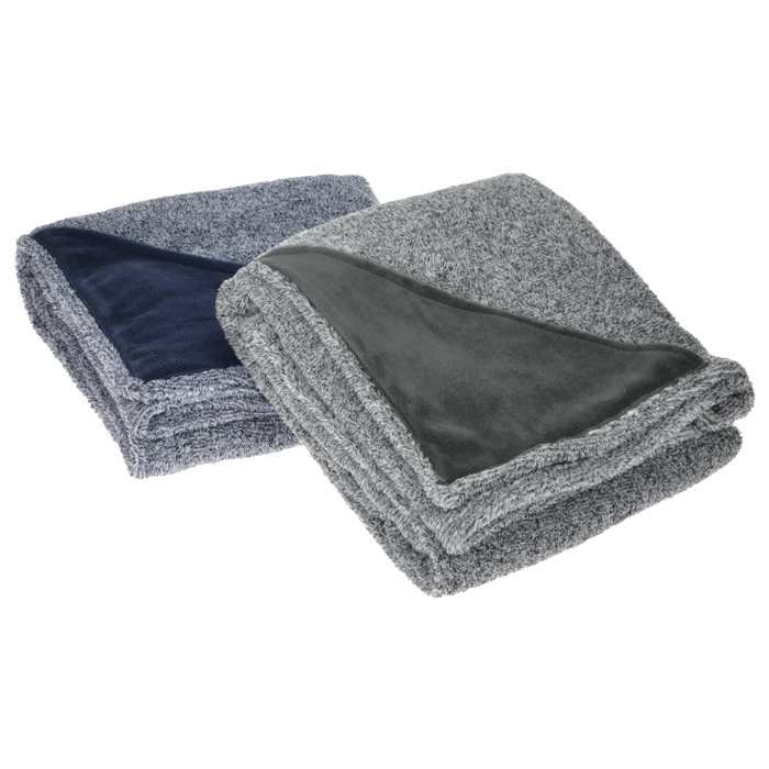 4imprint.ca Heathered Fuzzy Fleece Blanket C160681