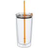 View Image 2 of 4 of Glass Tumbler with Straw - 20 oz.