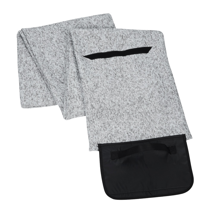 4imprint.ca Heathered Knit Fold Up Blanket C161549