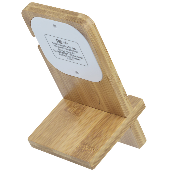 4imprint.ca Bamboo Wireless Charger Phone Stand C163533
