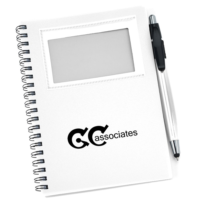 4imprint.ca Business Card Notebook with Stylus Pen Opaque C111636SST
