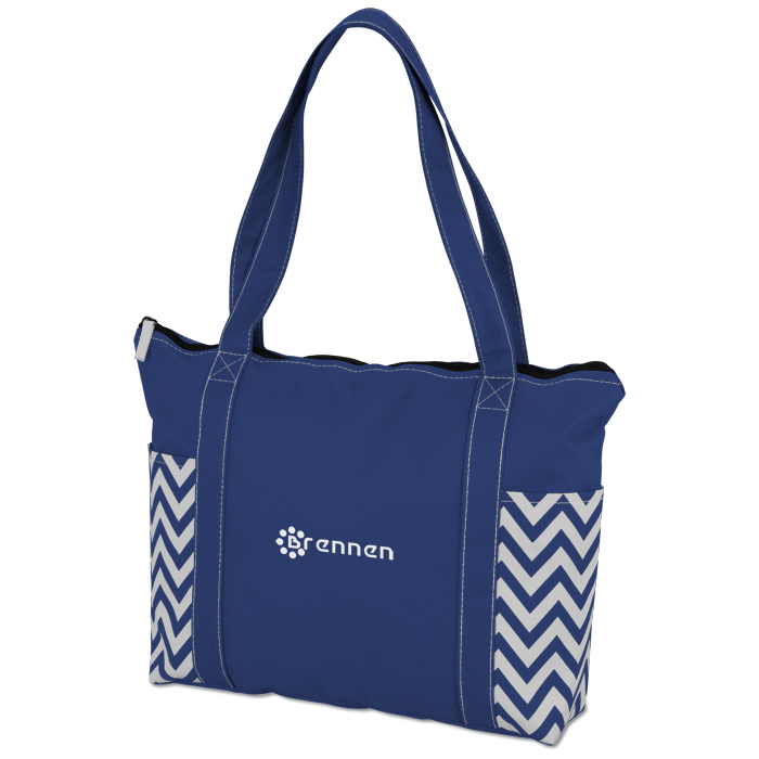 4imprint.ca: Chevron Zippered Business Tote C128868: Imprinted with ...