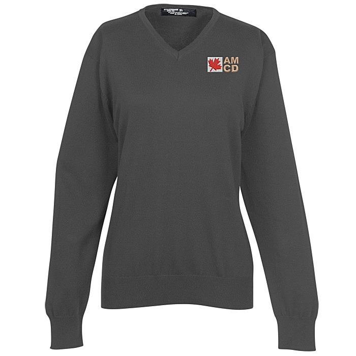 4imprint.ca: Fine Gauge V-Neck Sweater - Ladies' C132704-L