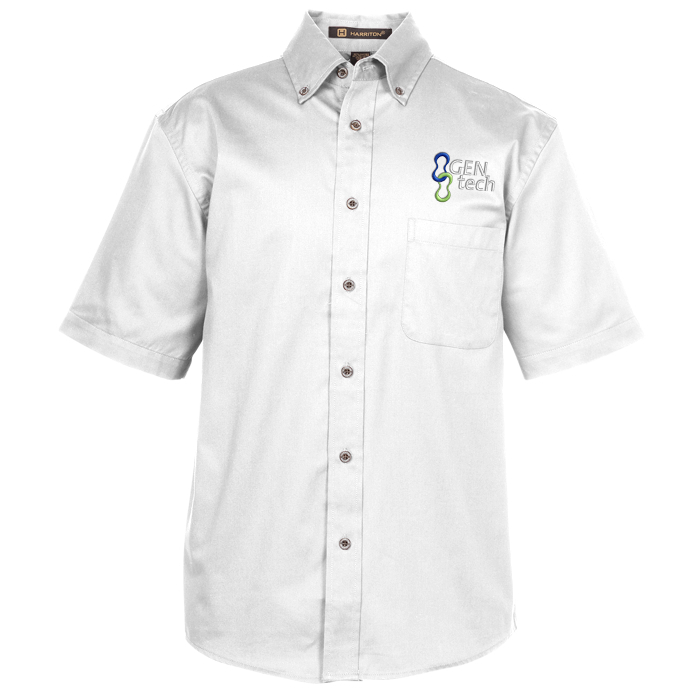 4imprint.ca: Harriton Twill SS Shirt with Stain Release - Men's C113390 ...