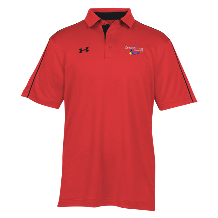 under armour corporate men's black tech polo