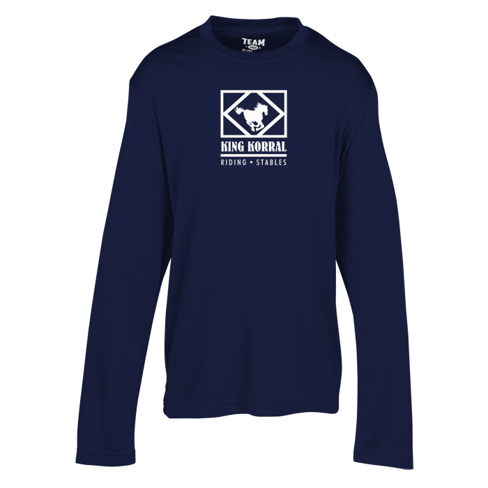 4imprint.ca: Zone Performance Long Sleeve Tee - Youth - Screen C137072 ...