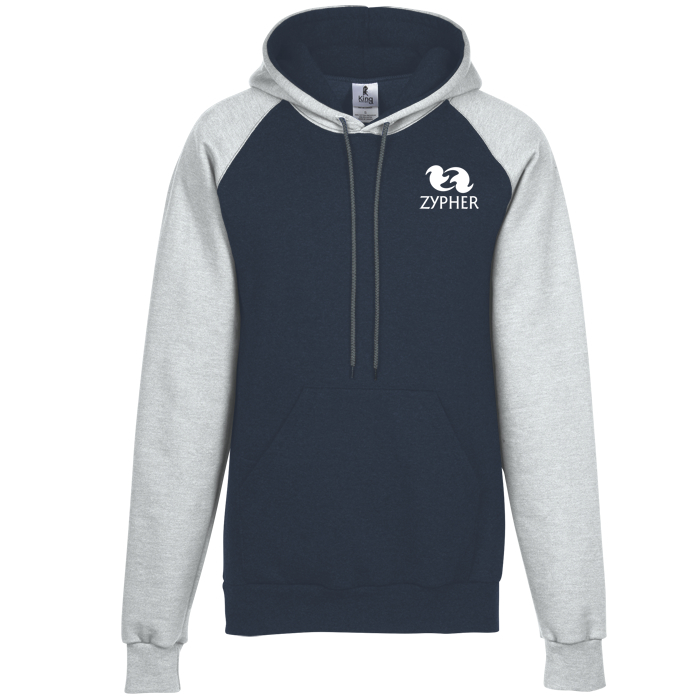 4imprint.ca: King Athletics Raglan Colourblock Hooded Sweatshirt ...