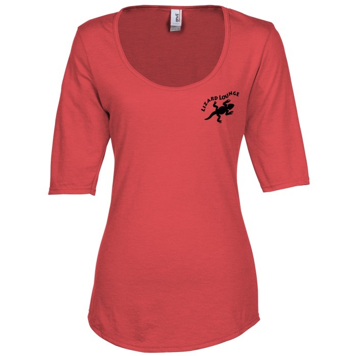 4imprint.ca: Anvil Tri-Blend Scoop Neck 1/2-Sleeve T-Shirt - Ladies ...