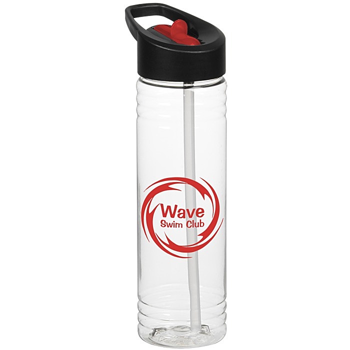 4imprint.ca Clear Impact Halcyon Water Bottle with TwoTone Flip Straw