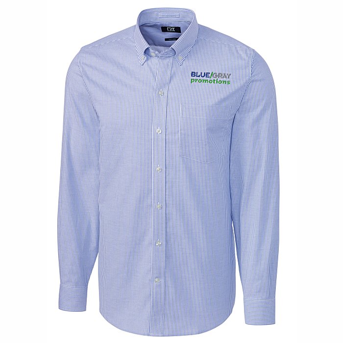Cutter & Buck Men's Stretch Oxford Short Sleeve Shirt - Tailored Fit, Button Down - View #3