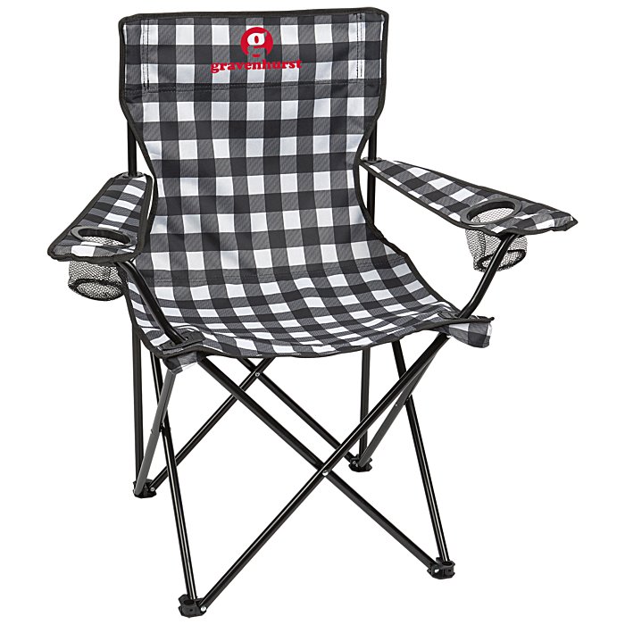 4imprint Ca Northwoods Plaid Folding Chair C151297