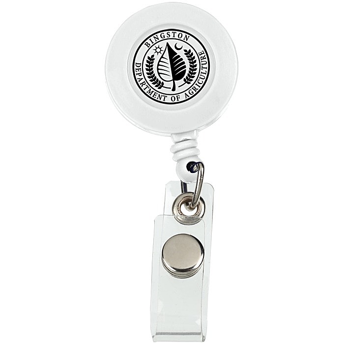 4imprint.ca Round Retractable Badge Holder with Alligator Clip
