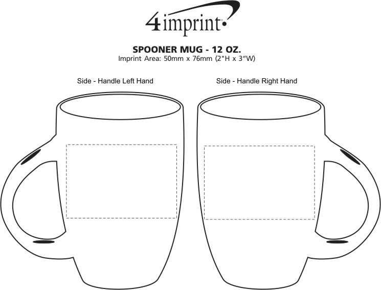 Imprint Area of Spooner Mug - 12 oz.