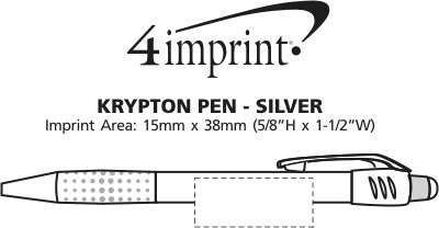 Imprint Area of Krypton Pen - Silver