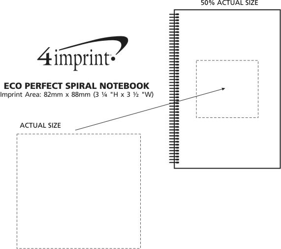 Imprint Area of Spiral Bound Notebook