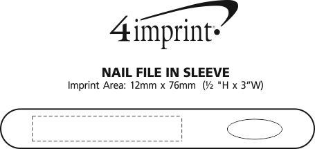 Imprint Area of Nail File in Sleeve