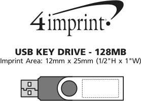 Imprint Area of USB Swing Drive - 128MB