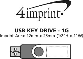 Imprint Area of USB Swing Drive - 1GB