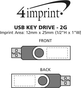 Imprint Area of USB Swing Drive - Colour - 2GB