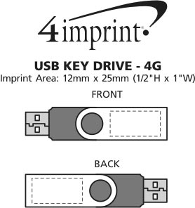 Imprint Area of USB Swing Drive - Colour - 4GB