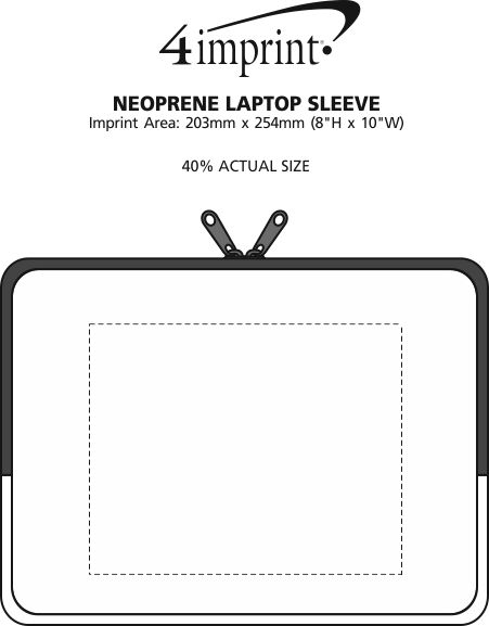 Imprint Area of Neoprene Laptop Sleeve