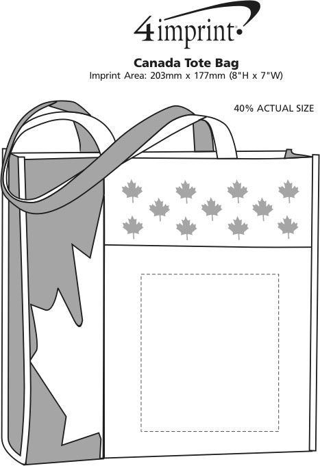 Imprint Area of Canada Tote Bag