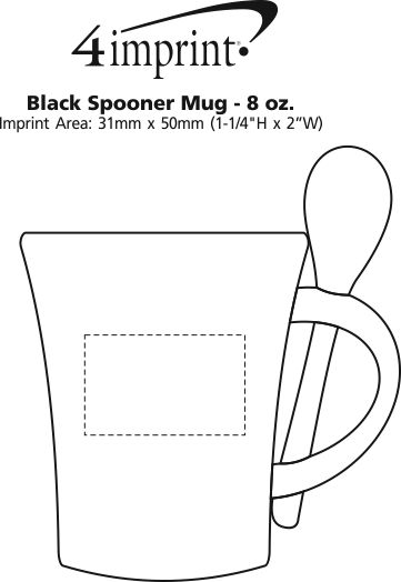 Imprint Area of Aztec Spooner Mug - 8 oz.