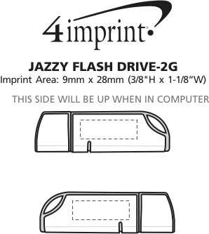 Imprint Area of Jazzy Flash Drive - 2GB