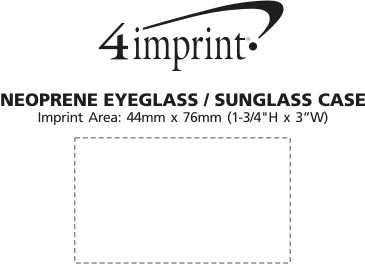 Imprint Area of Neoprene Eyeglass/Sunglass Case