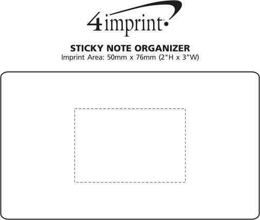 Imprint Area of Adhesive Note Organizer
