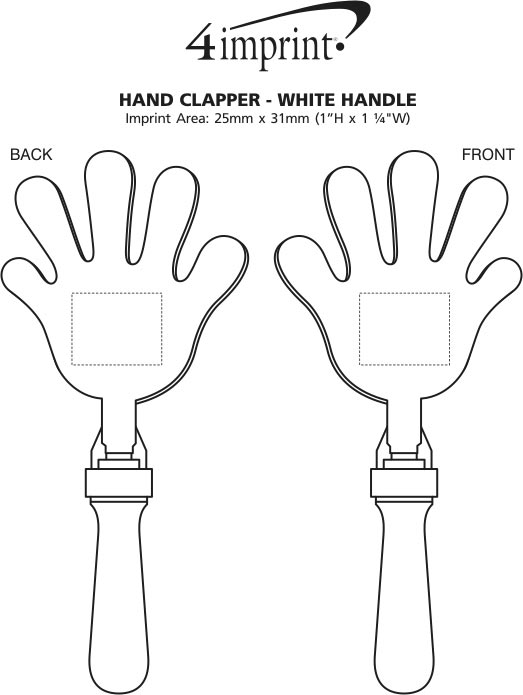 Imprint Area of Hand Clapper - White Handle